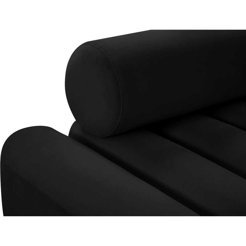 Meridian Melody Black Velvet Loveseat IMAGE 9