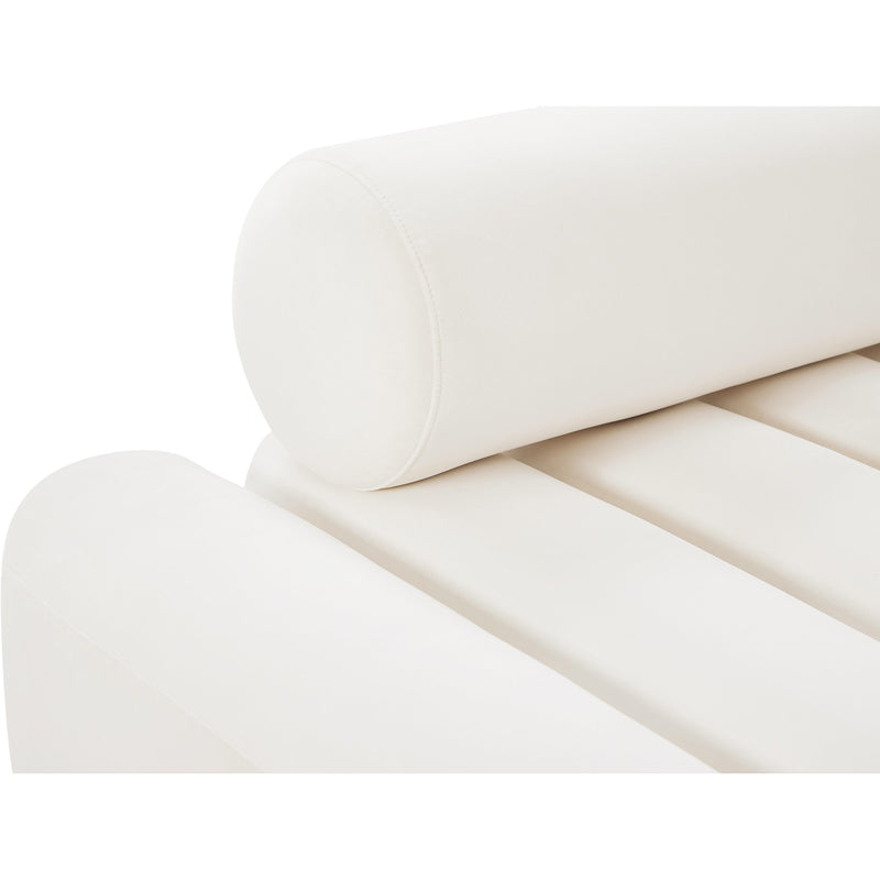 Meridian Melody Cream Velvet Loveseat IMAGE 9