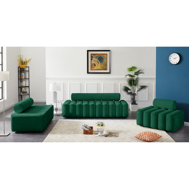 Meridian Melody Green Velvet Loveseat IMAGE 10