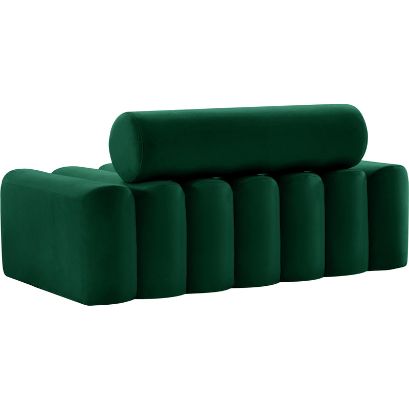 Meridian Melody Green Velvet Loveseat IMAGE 3