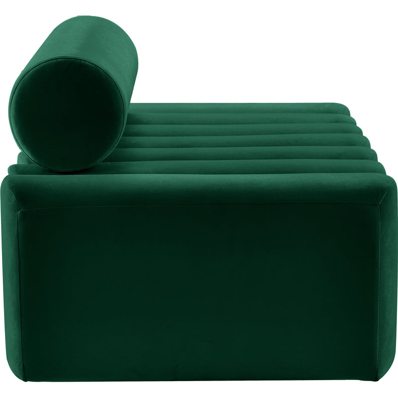 Meridian Melody Green Velvet Loveseat IMAGE 4