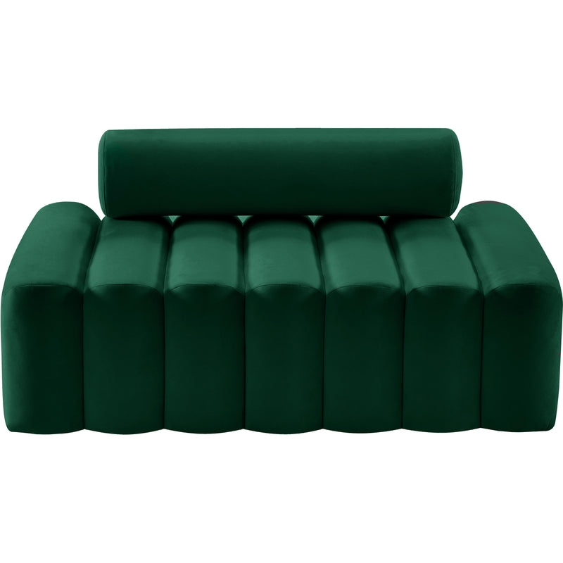 Meridian Melody Green Velvet Loveseat IMAGE 5