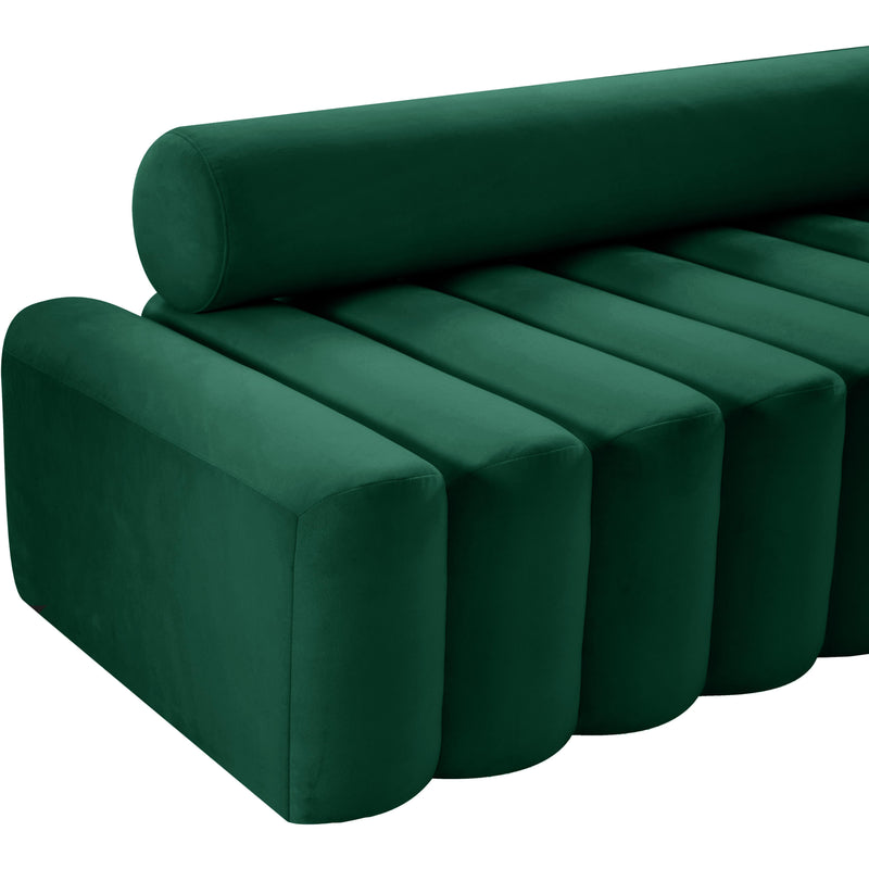 Meridian Melody Green Velvet Loveseat IMAGE 6