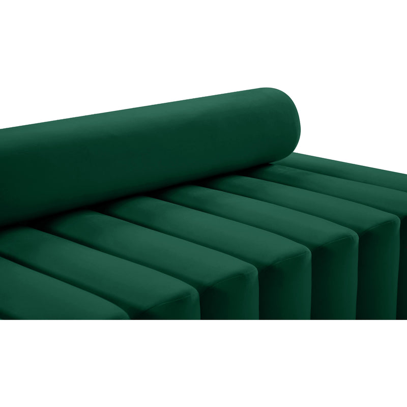 Meridian Melody Green Velvet Loveseat IMAGE 7