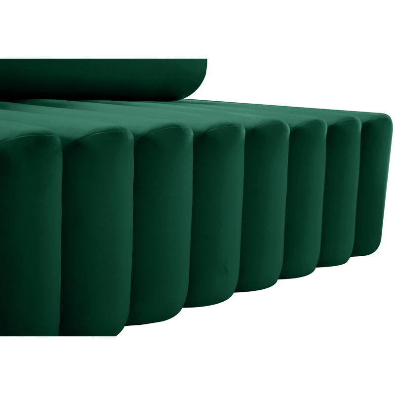 Meridian Melody Green Velvet Loveseat IMAGE 8