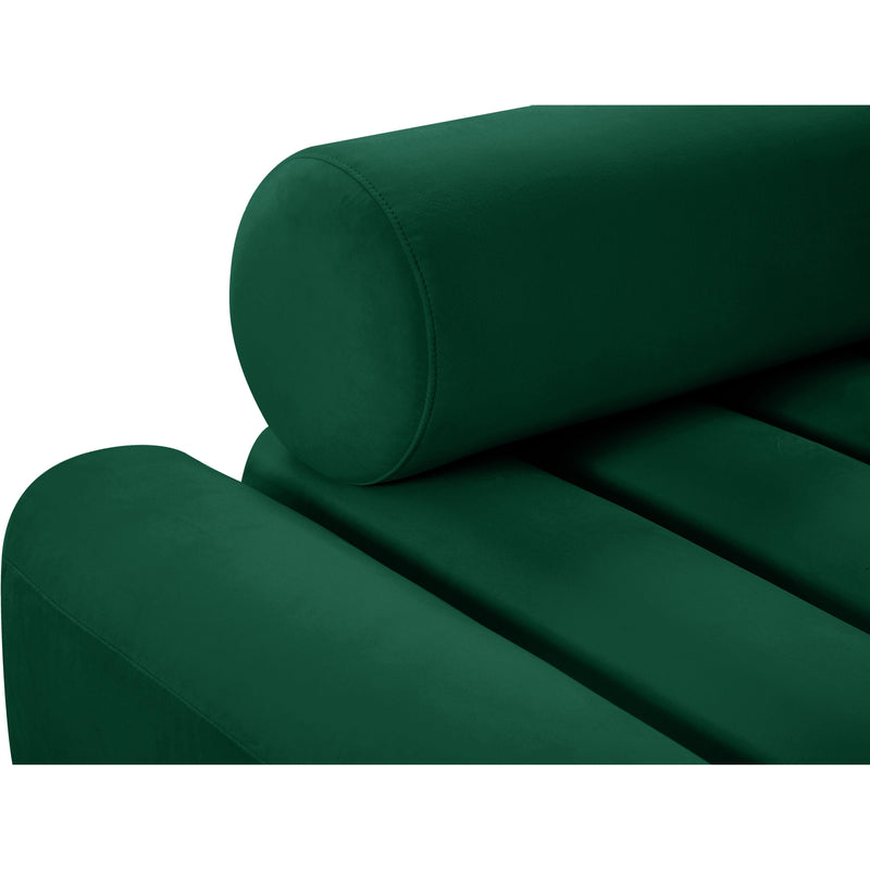 Meridian Melody Green Velvet Loveseat IMAGE 9