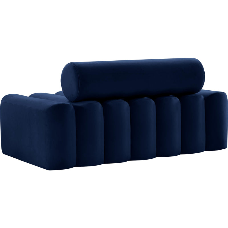 Meridian Melody Navy Velvet Loveseat IMAGE 3