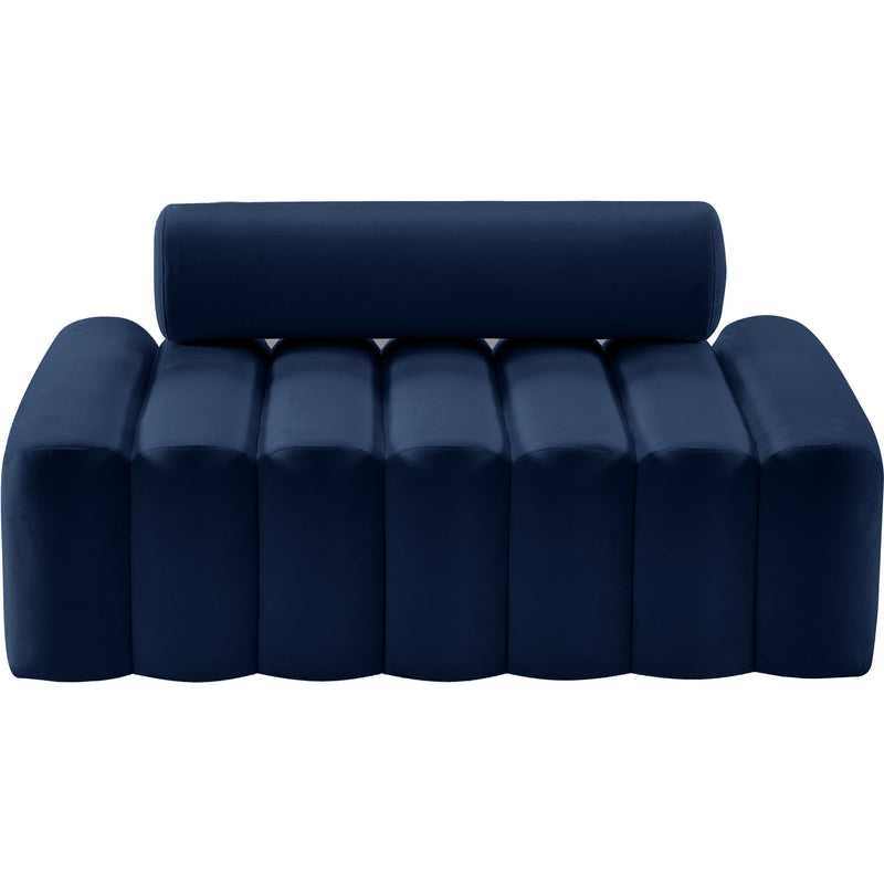 Meridian Melody Navy Velvet Loveseat IMAGE 5