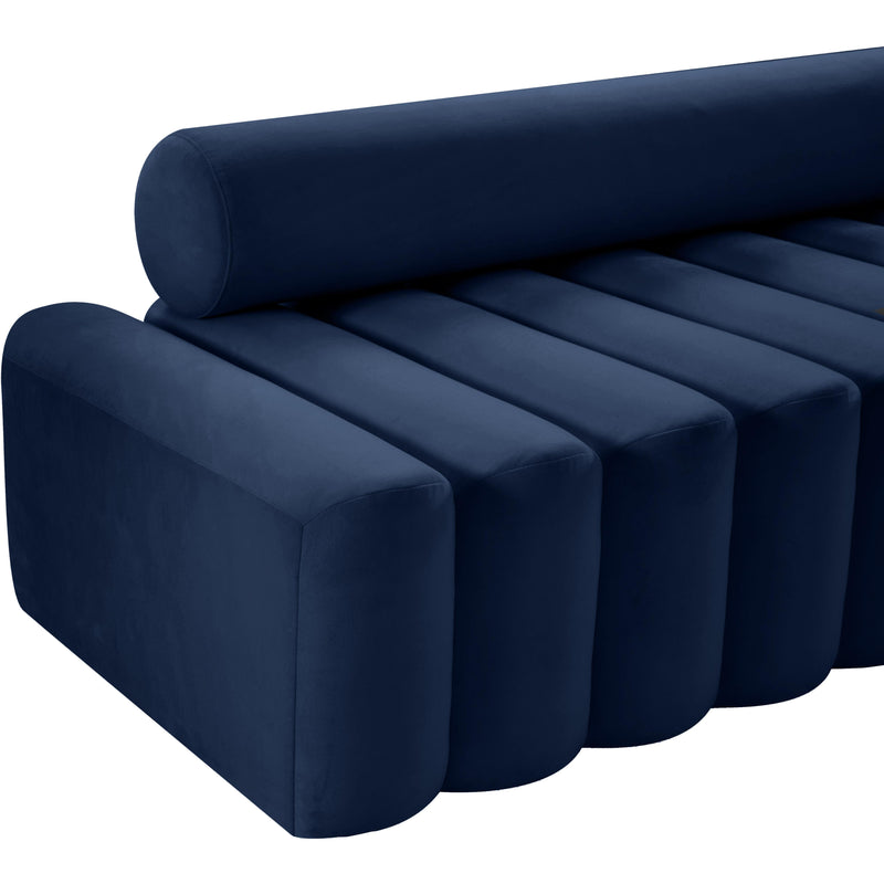 Meridian Melody Navy Velvet Loveseat IMAGE 6