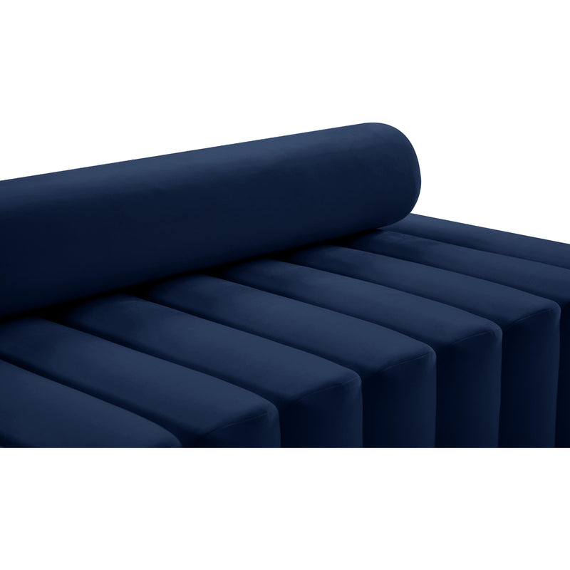 Meridian Melody Navy Velvet Loveseat IMAGE 7