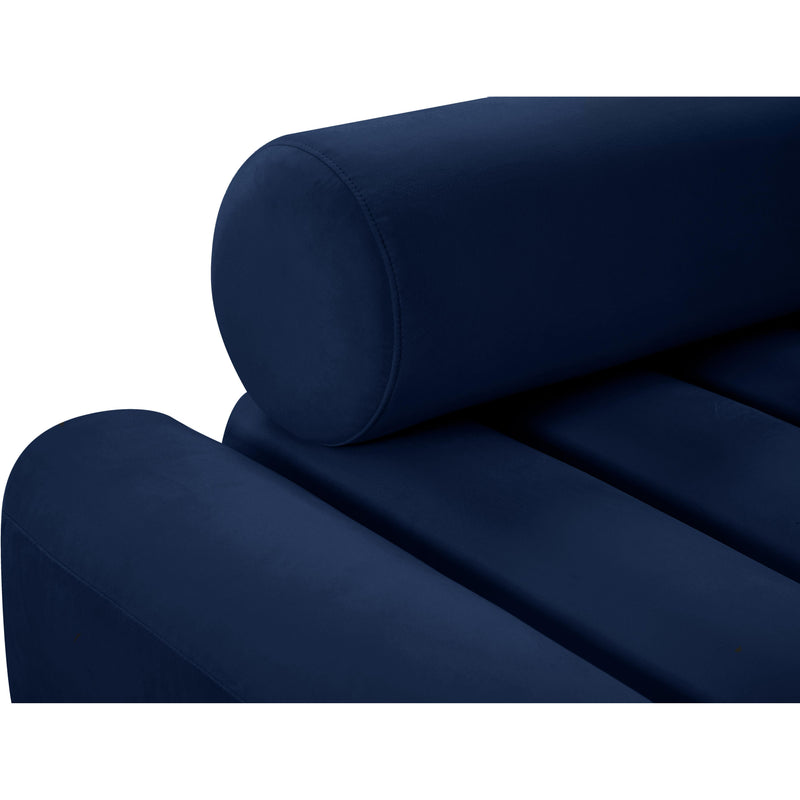 Meridian Melody Navy Velvet Loveseat IMAGE 9