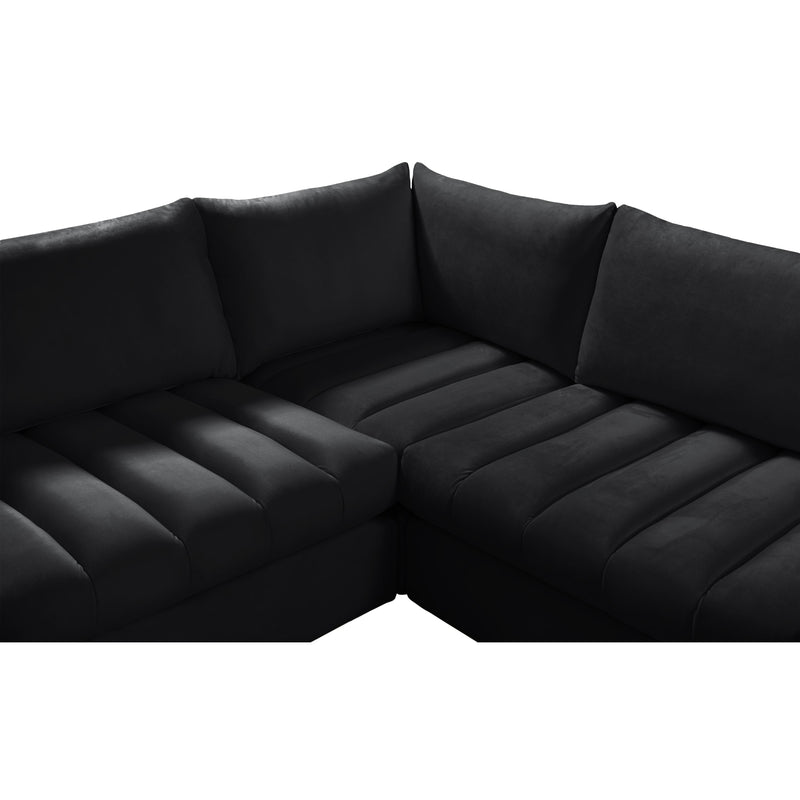 Meridian Jacob Black Velvet Modular Sectional IMAGE 11