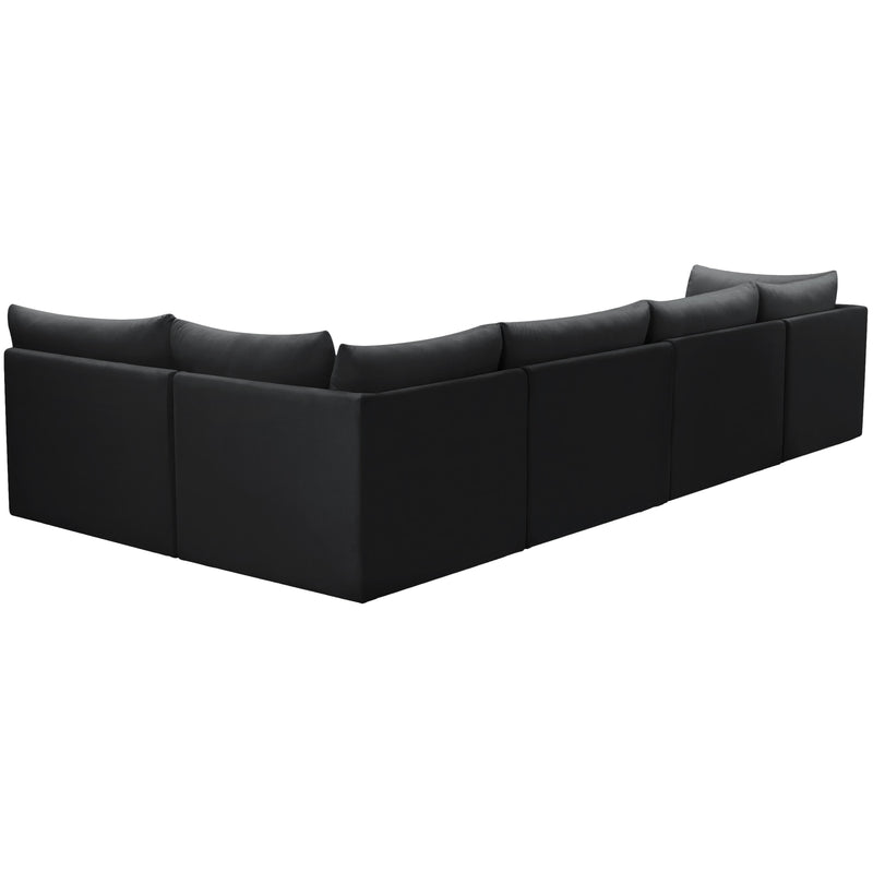 Meridian Jacob Black Velvet Modular Sectional IMAGE 5