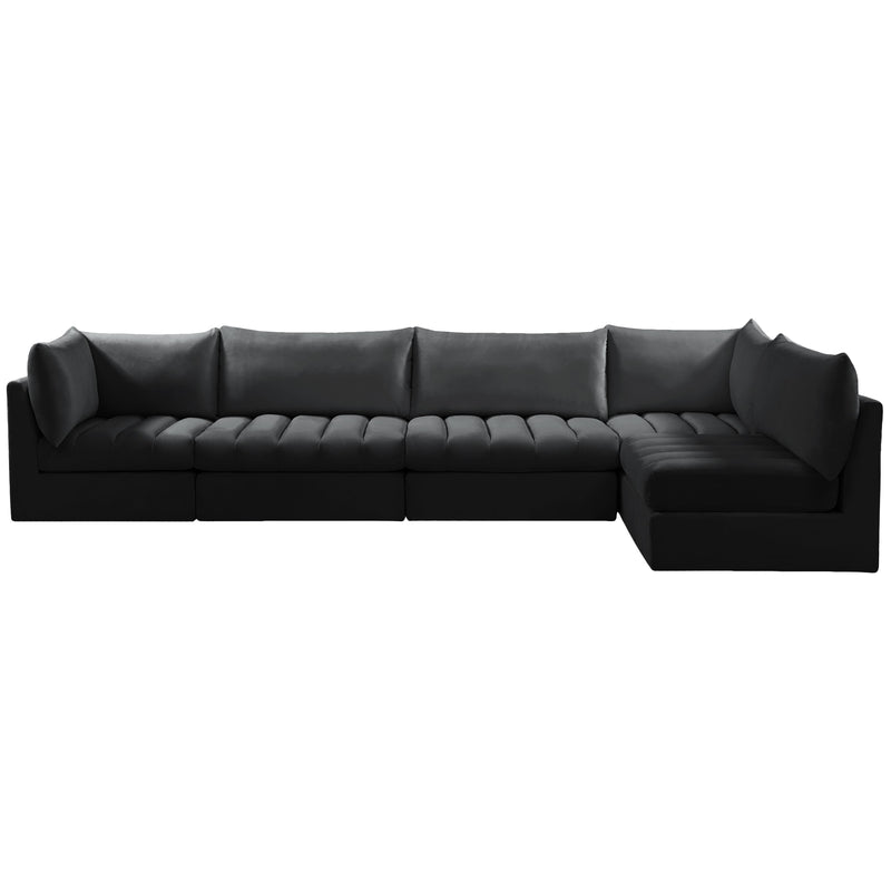 Meridian Jacob Black Velvet Modular Sectional IMAGE 6