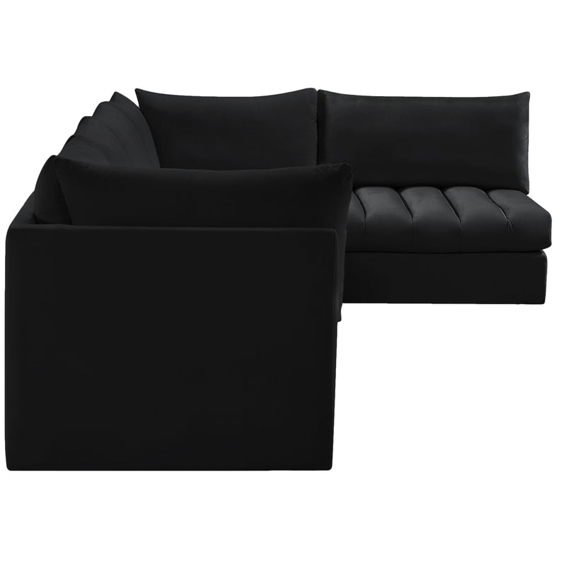 Meridian Jacob Black Velvet Modular Sectional IMAGE 7