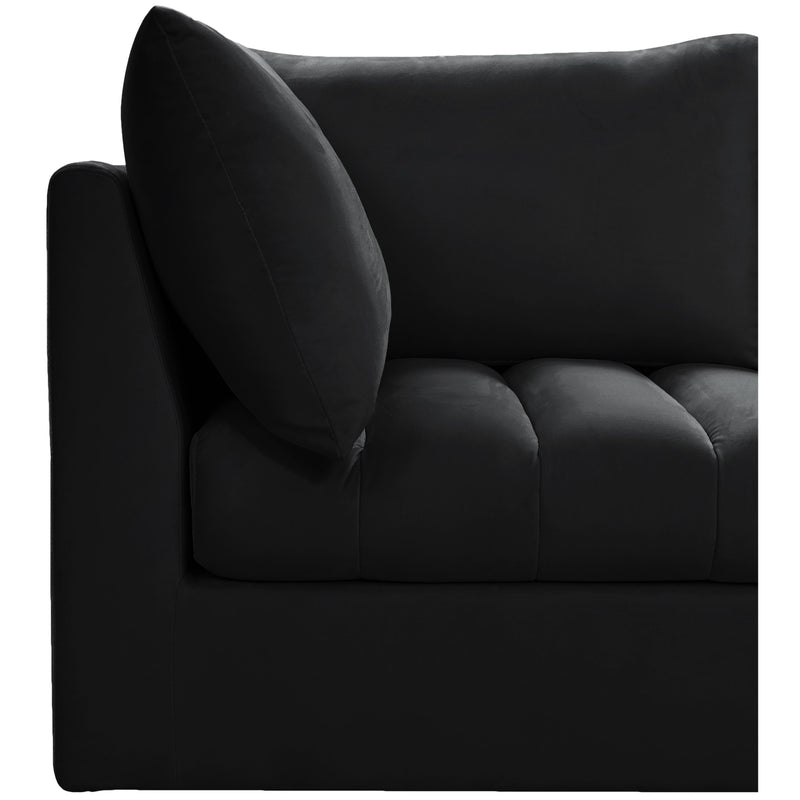 Meridian Jacob Black Velvet Modular Sectional IMAGE 8