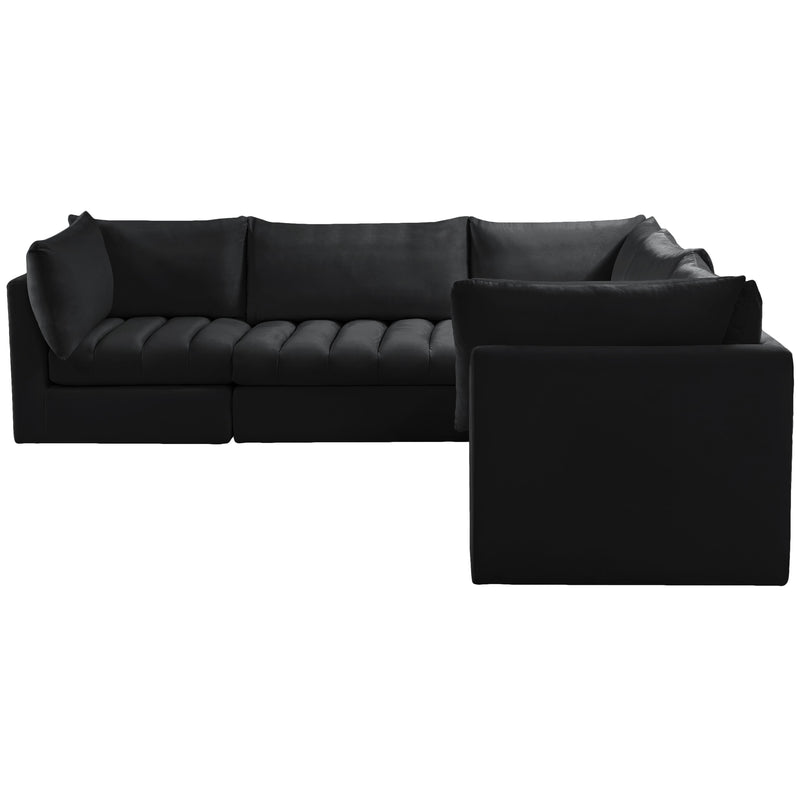 Meridian Jacob Black Velvet Modular Sectional IMAGE 5