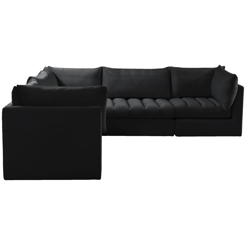 Meridian Jacob Black Velvet Modular Sectional IMAGE 6