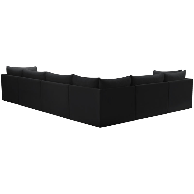 Meridian Jacob Black Velvet Modular Sectional IMAGE 5