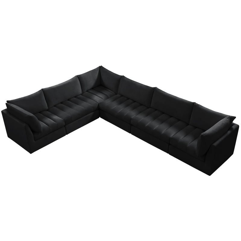 Meridian Jacob Black Velvet Modular Sectional IMAGE 6