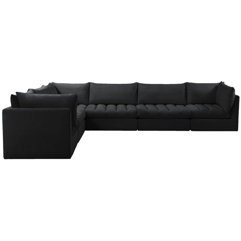 Meridian Jacob Black Velvet Modular Sectional IMAGE 7