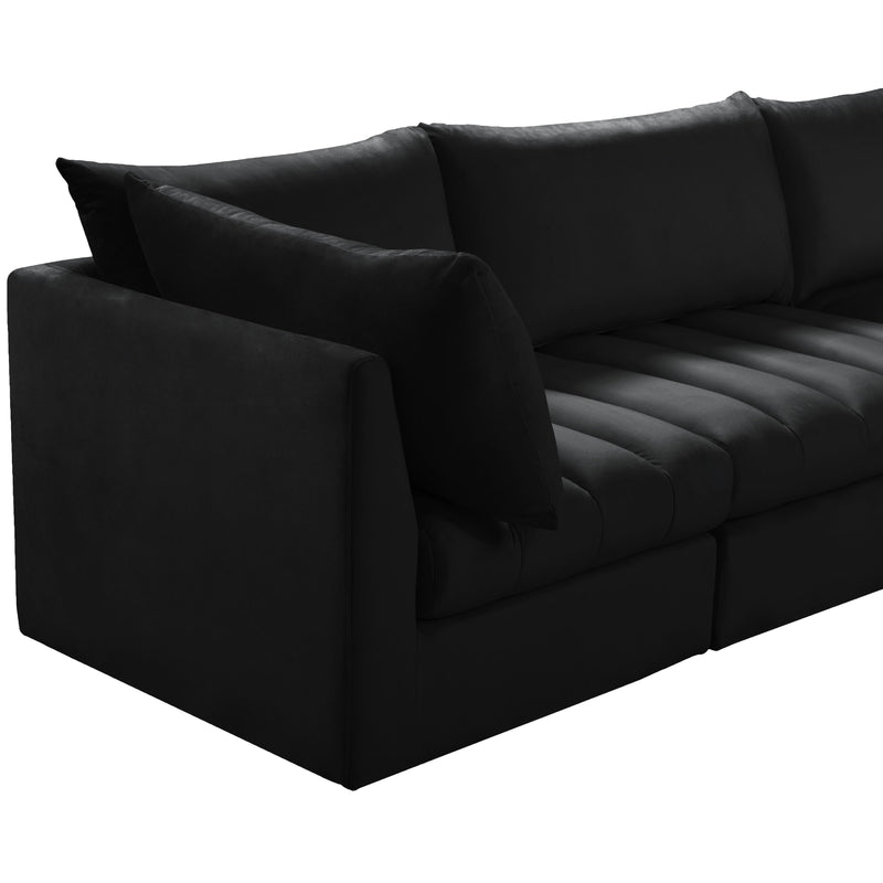 Meridian Jacob Black Velvet Modular Sectional IMAGE 7