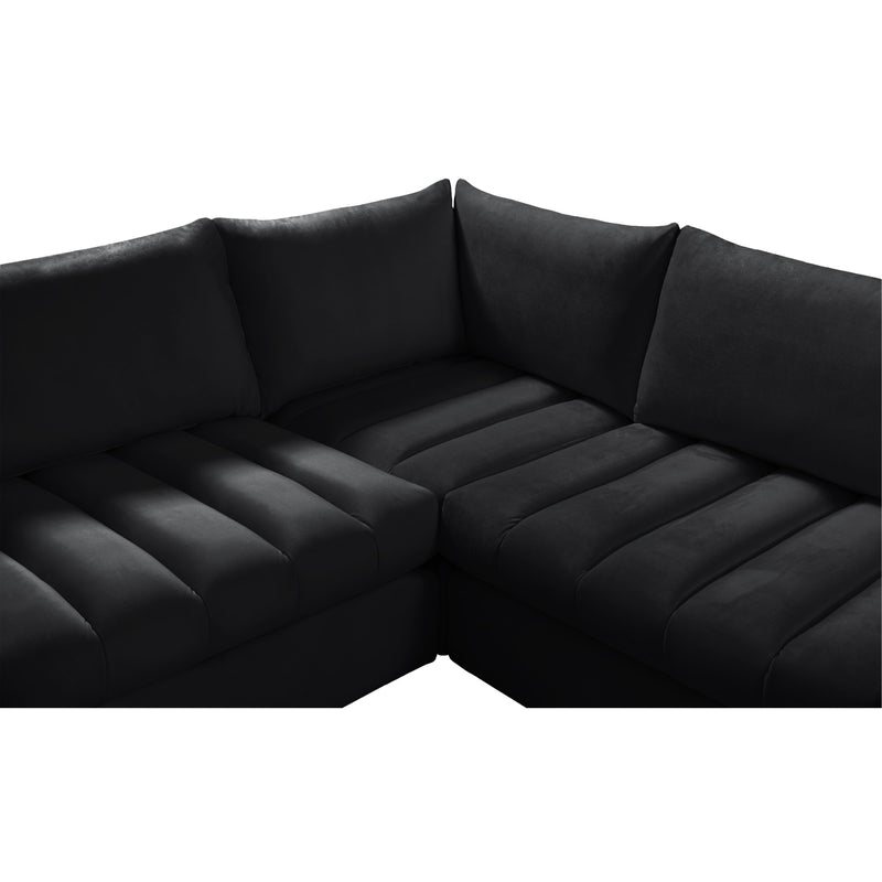 Meridian Jacob Black Velvet Modular Sectional IMAGE 8