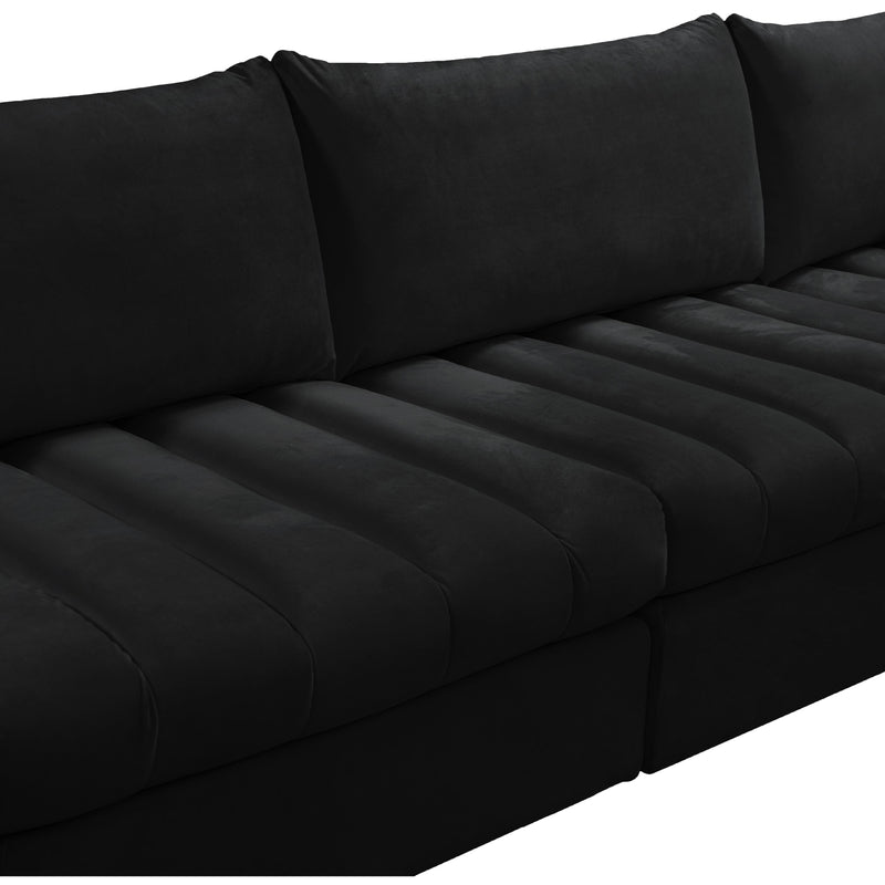 Meridian Jacob Black Velvet Modular Sectional IMAGE 9