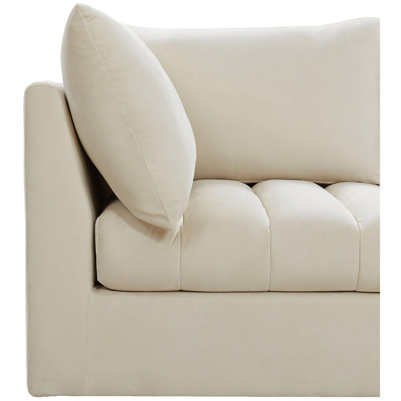 Meridian Jacob Cream Velvet Modular Sectional IMAGE 8