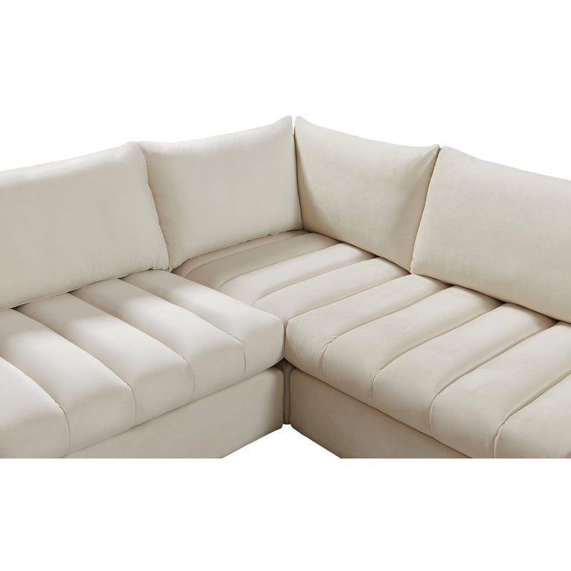 Meridian Jacob Cream Velvet Modular Sectional IMAGE 10