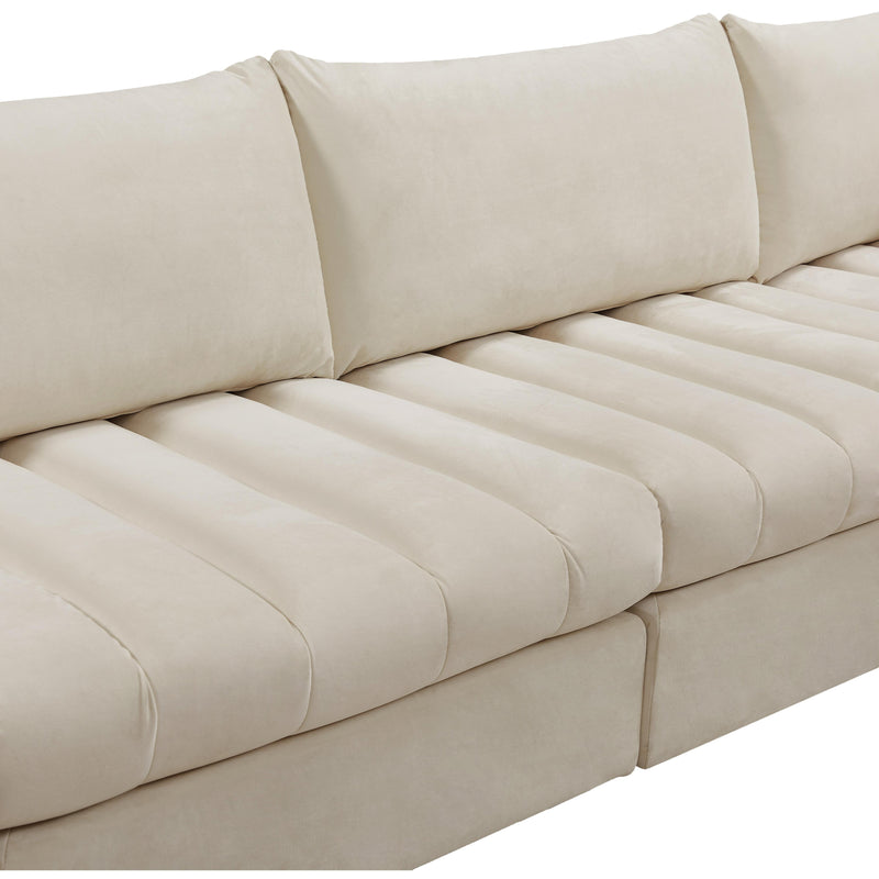 Meridian Jacob Cream Velvet Modular Sectional IMAGE 11