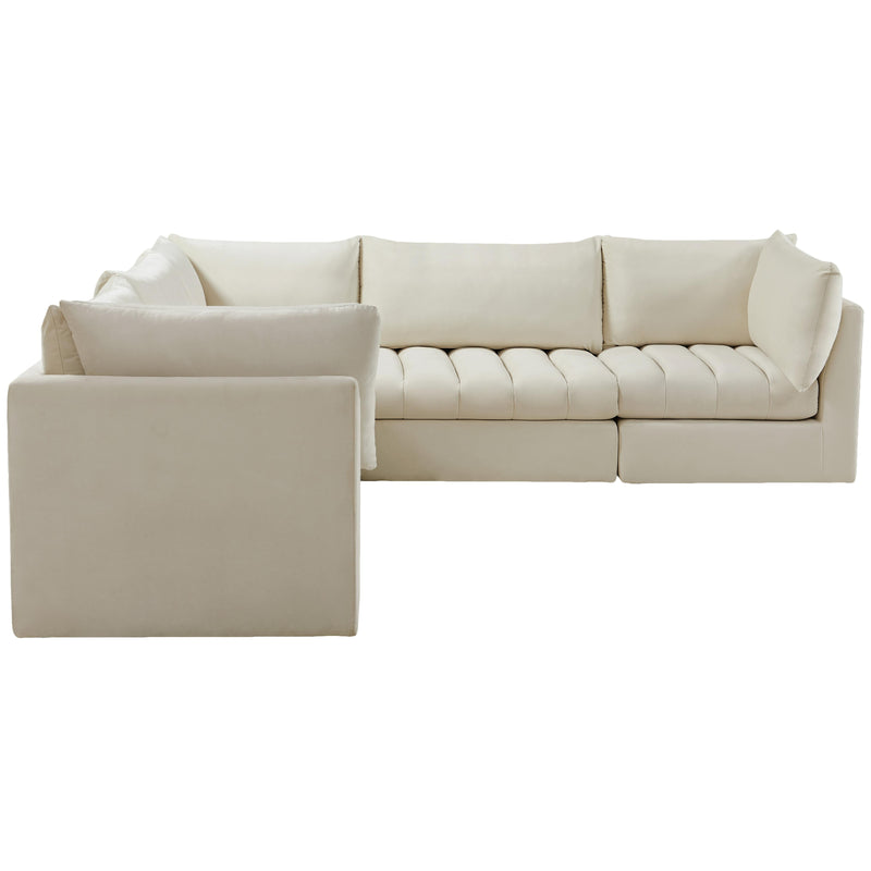 Meridian Jacob Cream Velvet Modular Sectional IMAGE 6