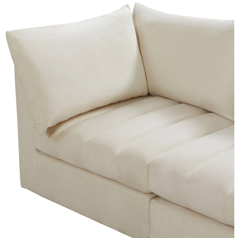 Meridian Jacob Cream Velvet Modular Sectional IMAGE 8