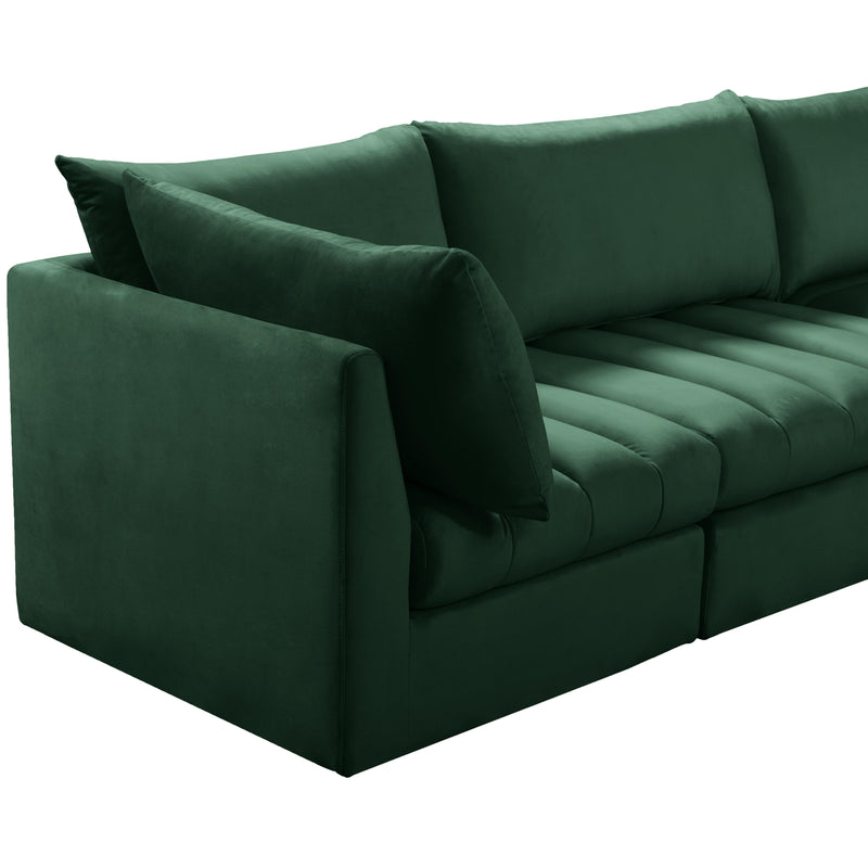 Meridian Jacob Green Velvet Modular Sectional IMAGE 10