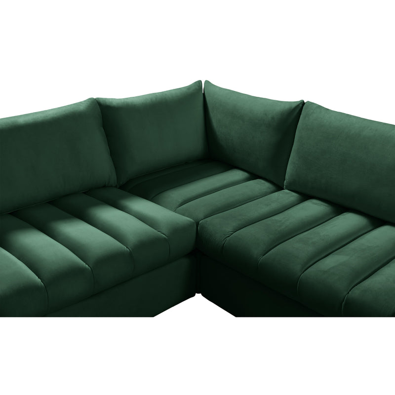 Meridian Jacob Green Velvet Modular Sectional IMAGE 11