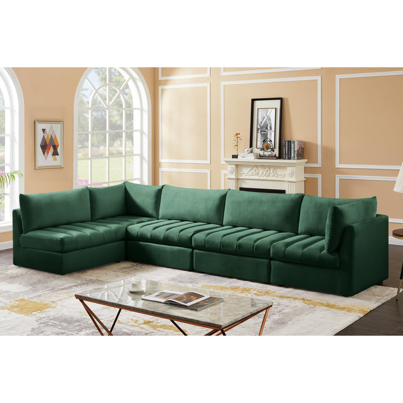 Meridian Jacob Green Velvet Modular Sectional IMAGE 4