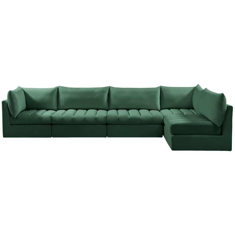 Meridian Jacob Green Velvet Modular Sectional IMAGE 6