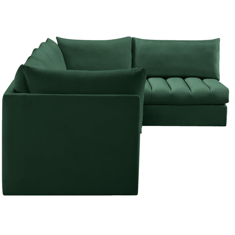 Meridian Jacob Green Velvet Modular Sectional IMAGE 7