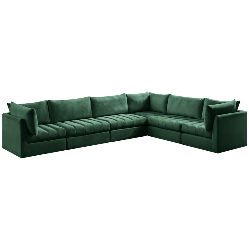 Meridian Jacob Green Velvet Modular Sectional IMAGE 2