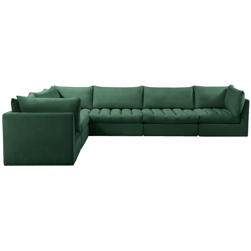 Meridian Jacob Green Velvet Modular Sectional IMAGE 7