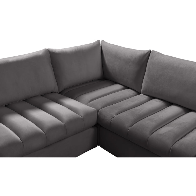 Meridian Jacob Grey Velvet Modular Sectional IMAGE 11