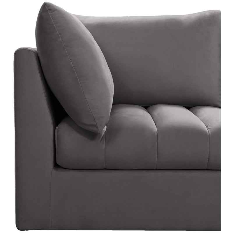 Meridian Jacob Grey Velvet Modular Sectional IMAGE 8