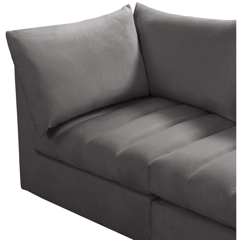 Meridian Jacob Grey Velvet Modular Sectional IMAGE 6
