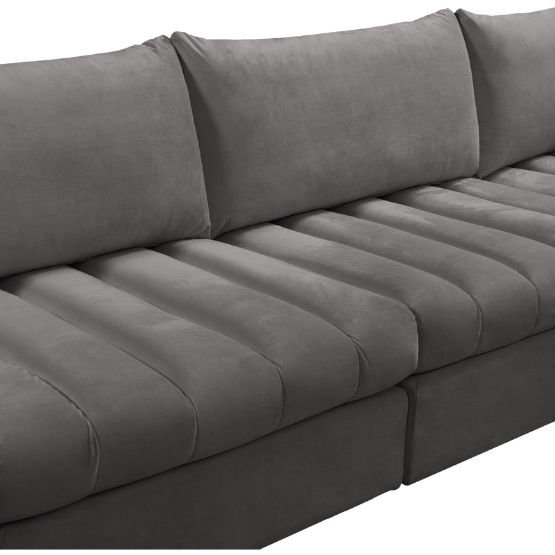 Meridian Jacob Grey Velvet Modular Sectional IMAGE 9