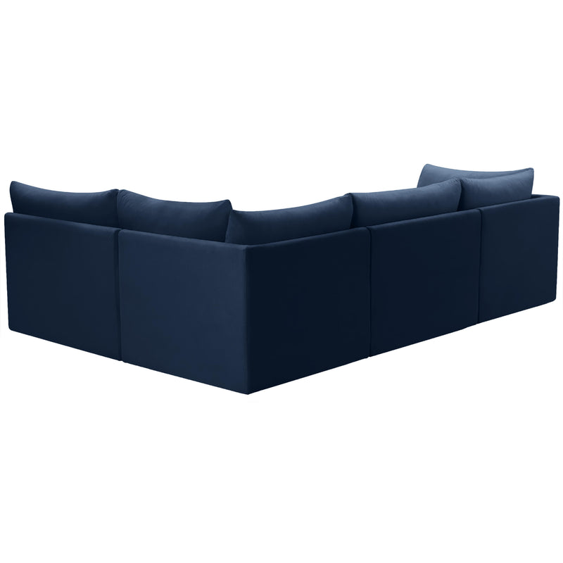 Meridian Jacob Navy Velvet Modular Sectional IMAGE 5