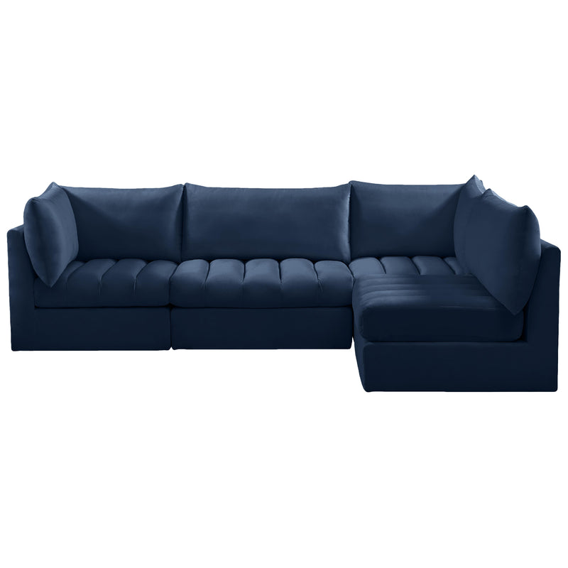 Meridian Jacob Navy Velvet Modular Sectional IMAGE 6