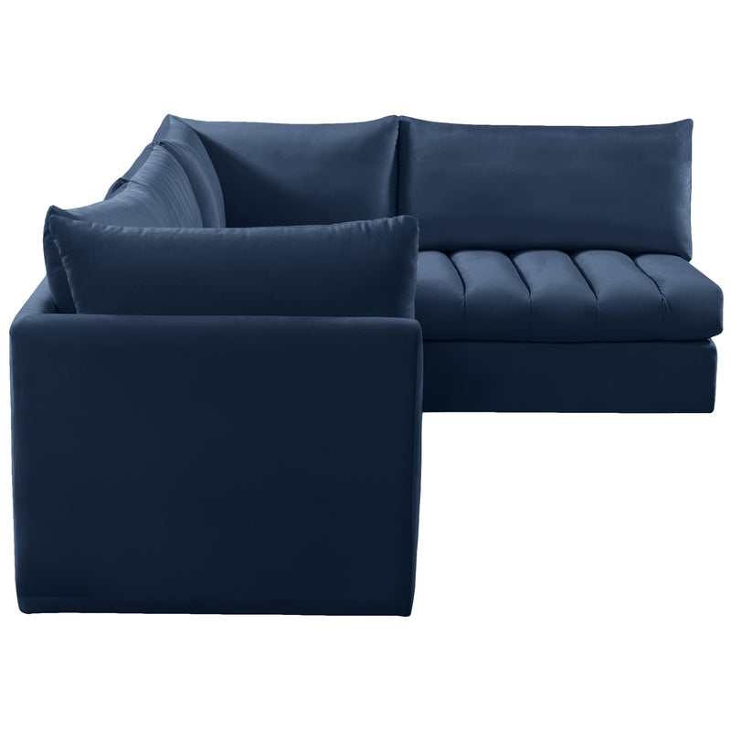 Meridian Jacob Navy Velvet Modular Sectional IMAGE 7