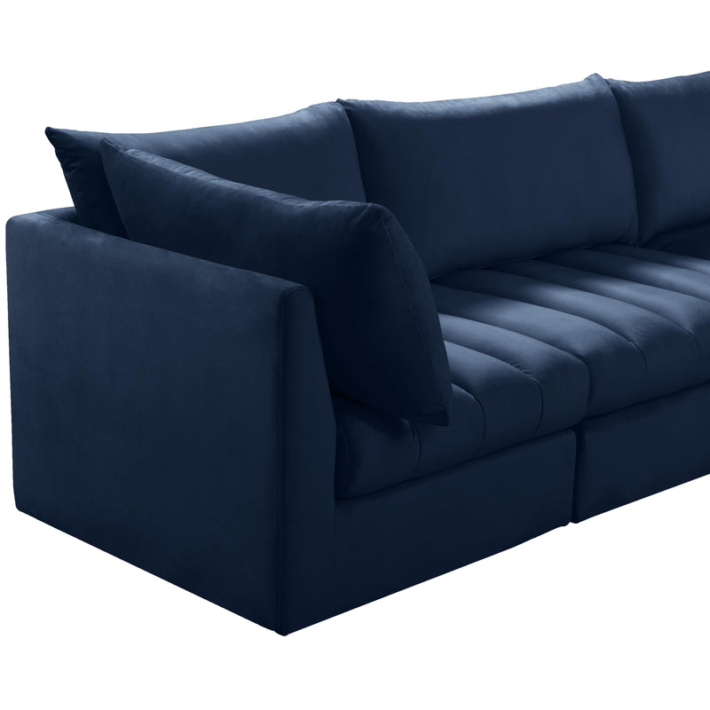 Meridian Jacob Navy Velvet Modular Sectional IMAGE 10