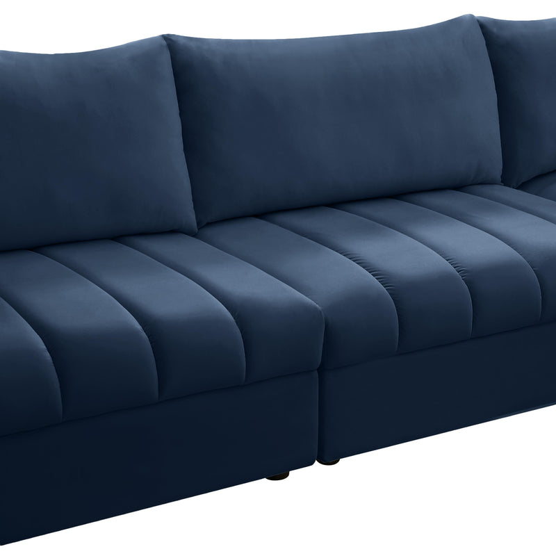 Meridian Jacob Navy Velvet Modular Sectional IMAGE 13