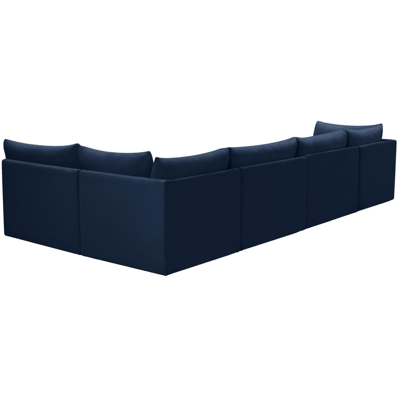 Meridian Jacob Navy Velvet Modular Sectional IMAGE 5